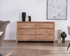 Best Commode 6 tiroirs en acacia style scandinave 
