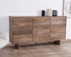 Clearance Commode 9 tiroirs en bois massif de manguier