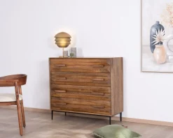 Sale Commode 4 tiroirs grande largeur 