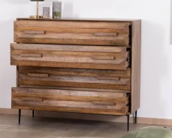 Sale Commode 4 tiroirs grande largeur 