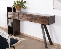 Outlet Console design et originale en bois et métal 