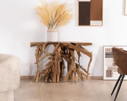 Outlet Console en racine de teck naturelle "Kanoa" Console|Décoration