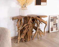 Outlet Console en racine de teck naturelle 