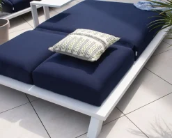Discount Coussin décoratif carré beige et vert avec franges en lin