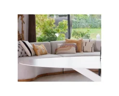 Coussin décoratif "Ethnic" coton coloré et brodé 50 x 30 cm Décoration