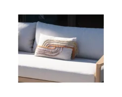 Coussin décoratif "Ethnic" coton coloré et brodé 50 x 30 cm Décoration