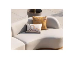 Online Coussin en tissu coton flammé 