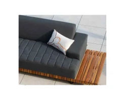 Hot Coussin en tissu motif brodé et imprimé 