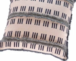 Discount Coussin imprimé en coton et lin 