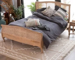 Discount Coussin imprimé en coton et lin 