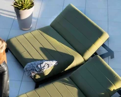 New Double bain de soleil haut de gamme vert et noir 