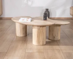 Hot Duo de tables basses design épuré en manguier 
