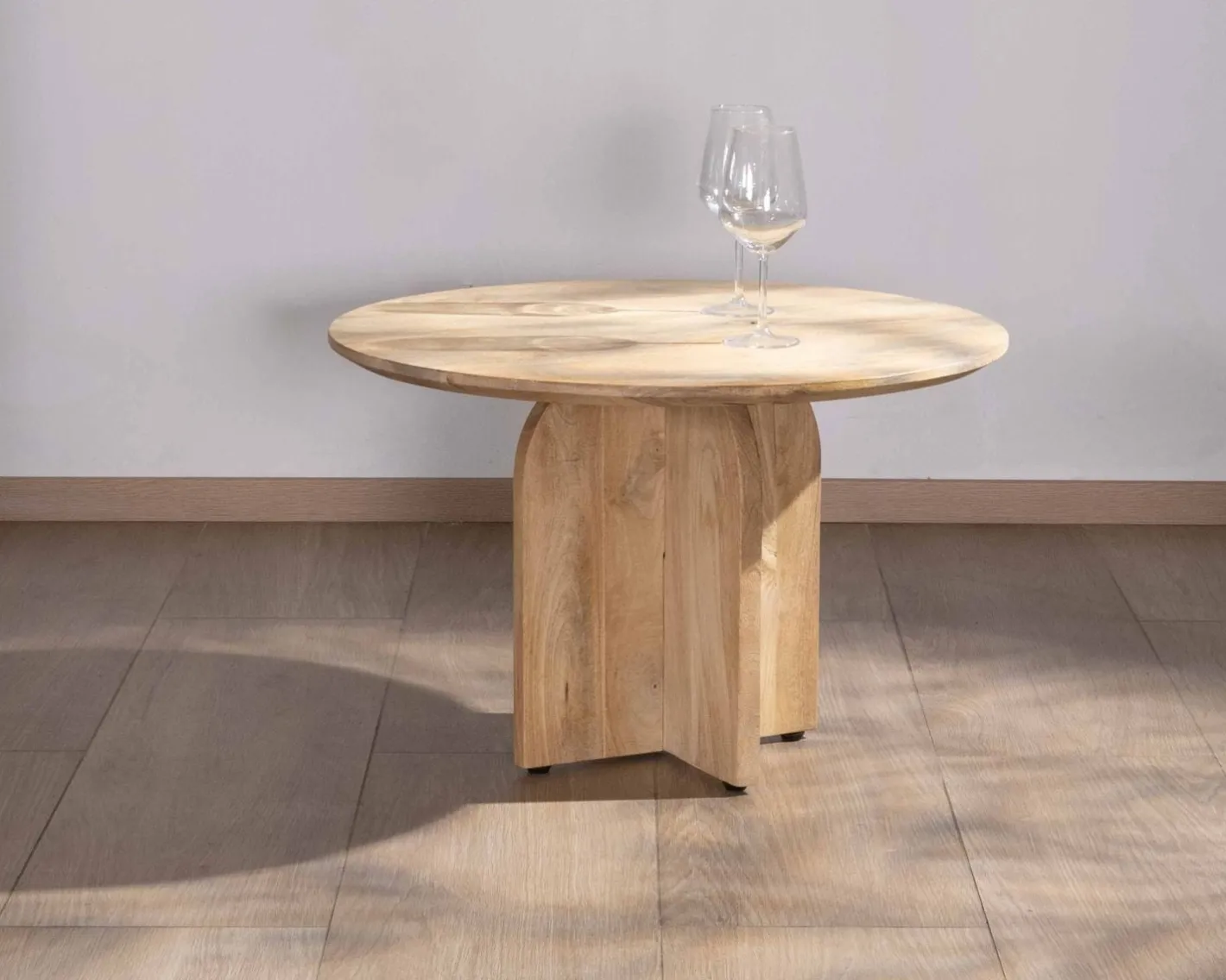 Discount Duo de tables basses en manguier naturel et marron finition sablée "Pise" Table Basse Rectangulaire|Table Basse Ovale Ou Ronde