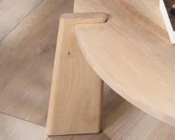 Discount Duo de tables basses rondes en manguier naturel "Loopie" Bout De Canapé|Table D'Appoint