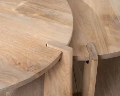 Discount Duo de tables basses rondes en manguier naturel 