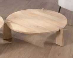 Discount Duo de tables basses rondes en manguier naturel 