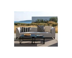 New Duo de tables gigognes noires et tendances pour l'extérieur Table Basse Rectangulaire