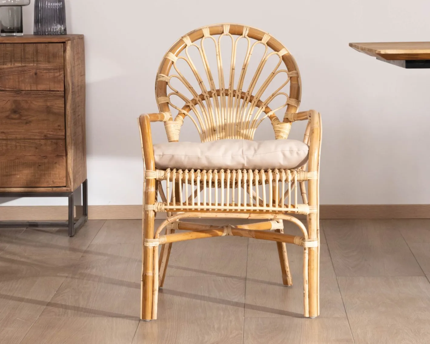 Online Elégant fauteuil de jardin en rotin avec assise rembourrée "Noho" Fauteuil|Fauteuil De Jardin