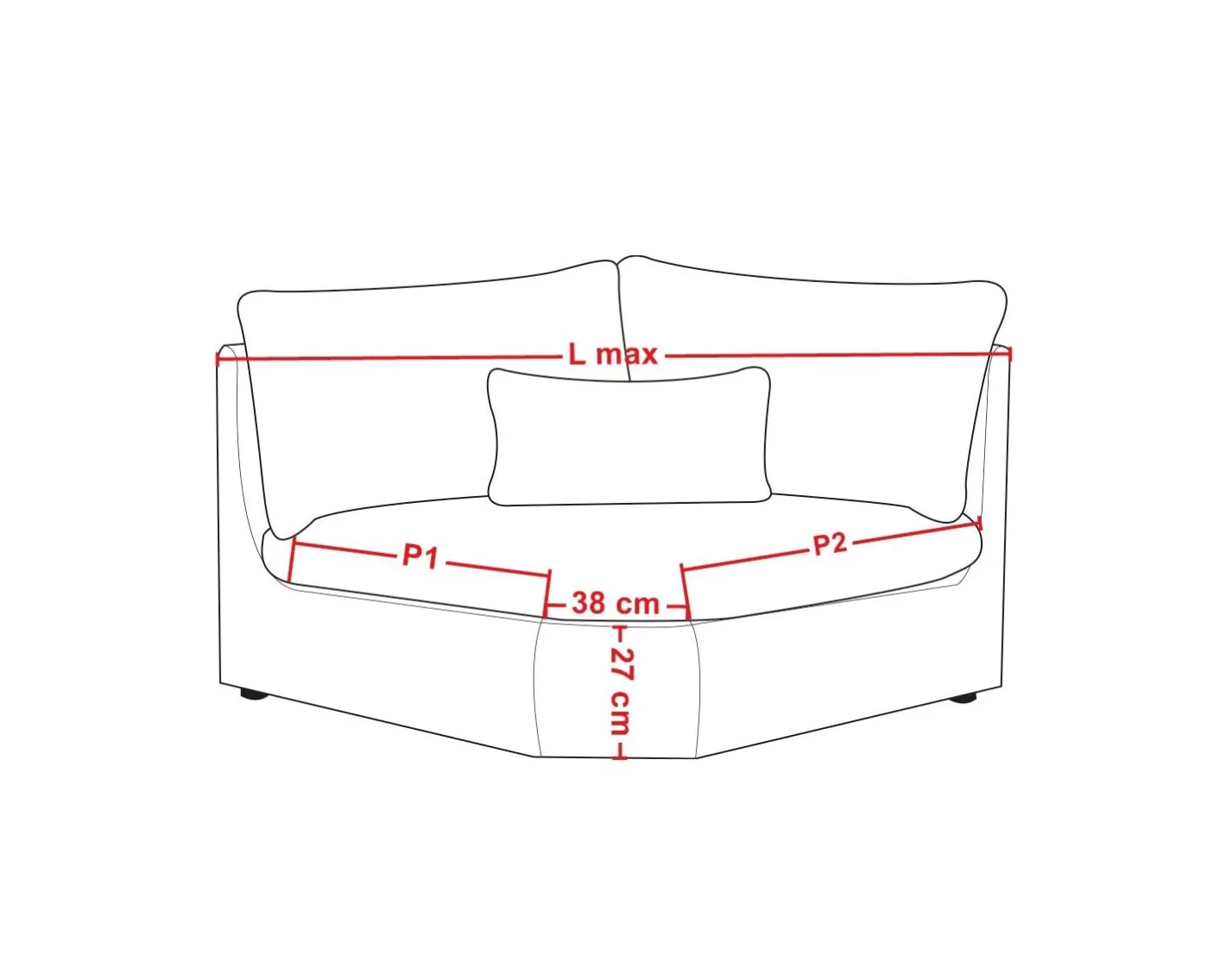 Online Elément d'angle pour canapé modulaire camel en velours larges côtes "Kédusa" Canapé D'Angle|Canapé Modulable