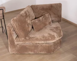 Online Elément d'angle pour canapé modulaire camel en velours larges côtes