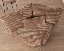 Online Elément d'angle pour canapé modulaire camel en velours larges côtes