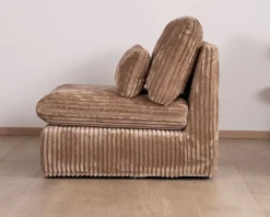 Discount Elément 1 place pour canapé modulaire "Kédusa" en velours larges côtes camel Canapé D'Angle|Canapé Modulable