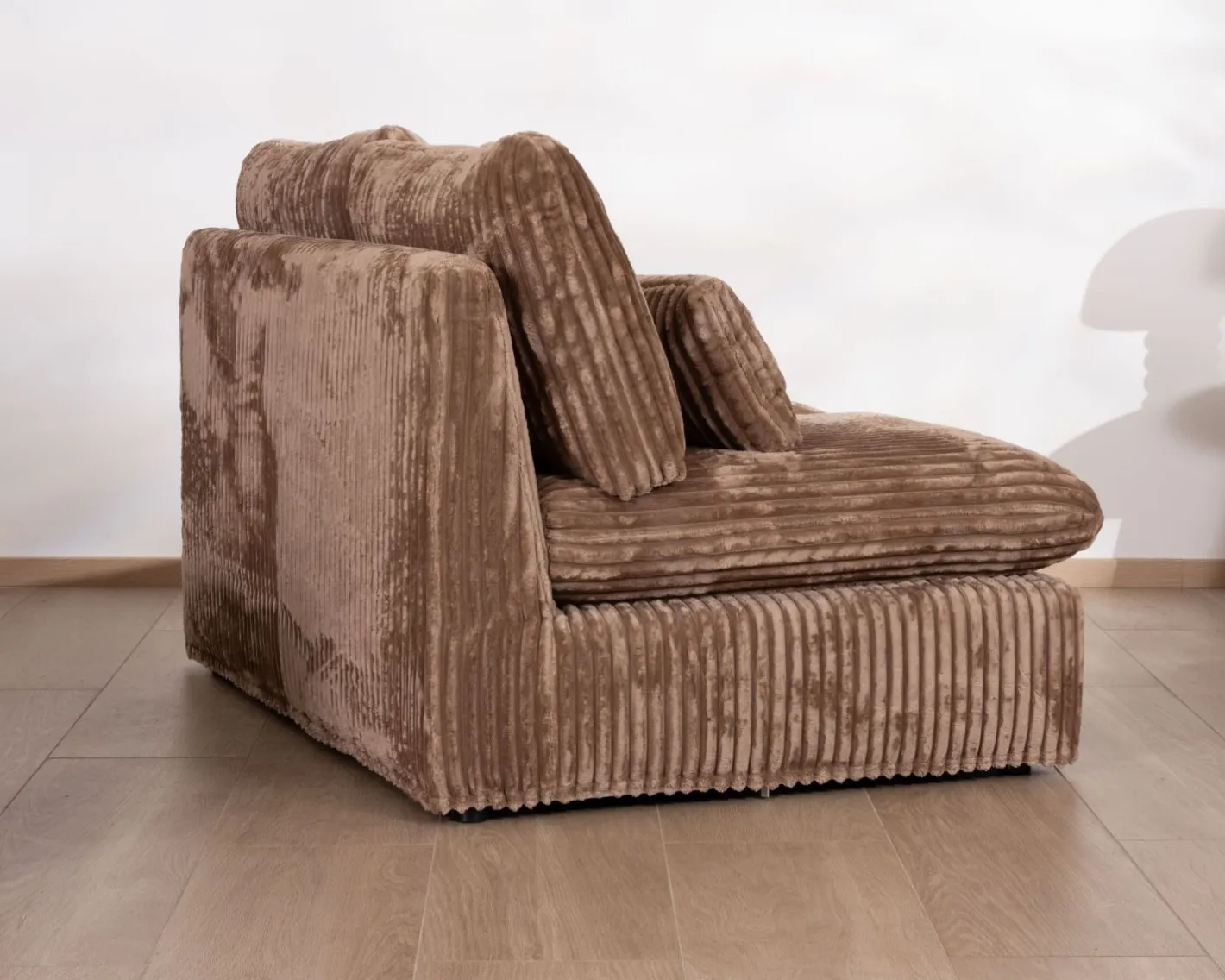 Hot Elément 2 places pour canapé modulaire "Kédusa" en velours larges côtes coloris camel Canapé D'Angle|Canapé Modulable