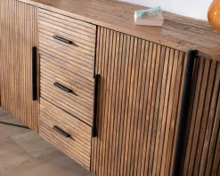 Discount Enfilade 200 cm avec portes et tiroirs en bois exotiques "Troms" Buffet Et Bahut