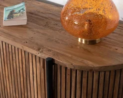 Discount Enfilade 200 cm avec portes et tiroirs en bois exotiques 