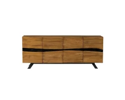 Best Enfilade design en teck recyclé motif nature brute "Copley" Buffet Et Bahut