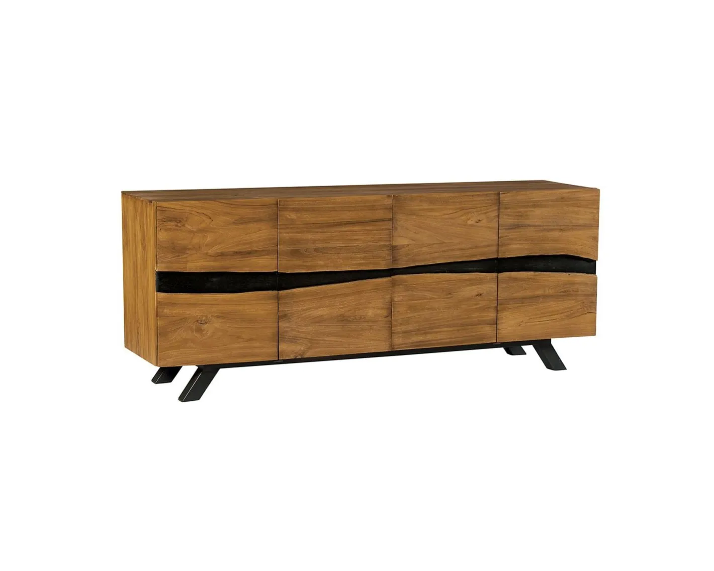 Best Enfilade design en teck recyclé motif nature brute "Copley" Buffet Et Bahut