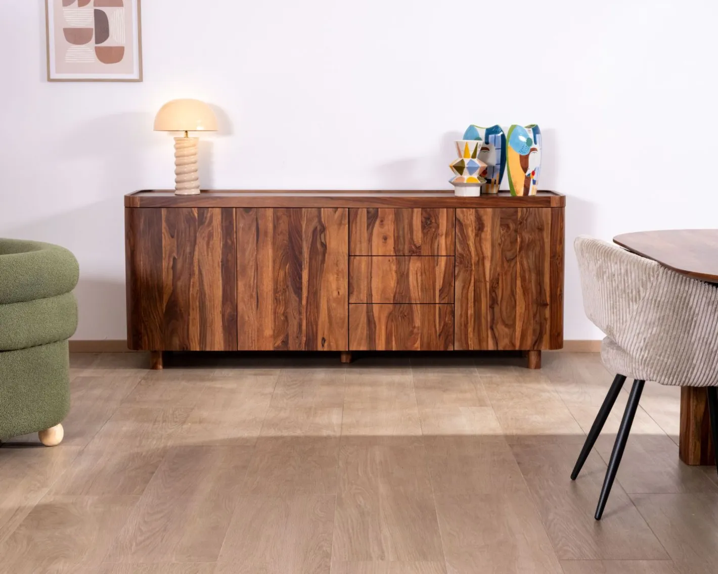 Best Enfilade en bois de palissandre "Rosewood" 200 cm Buffet Et Bahut