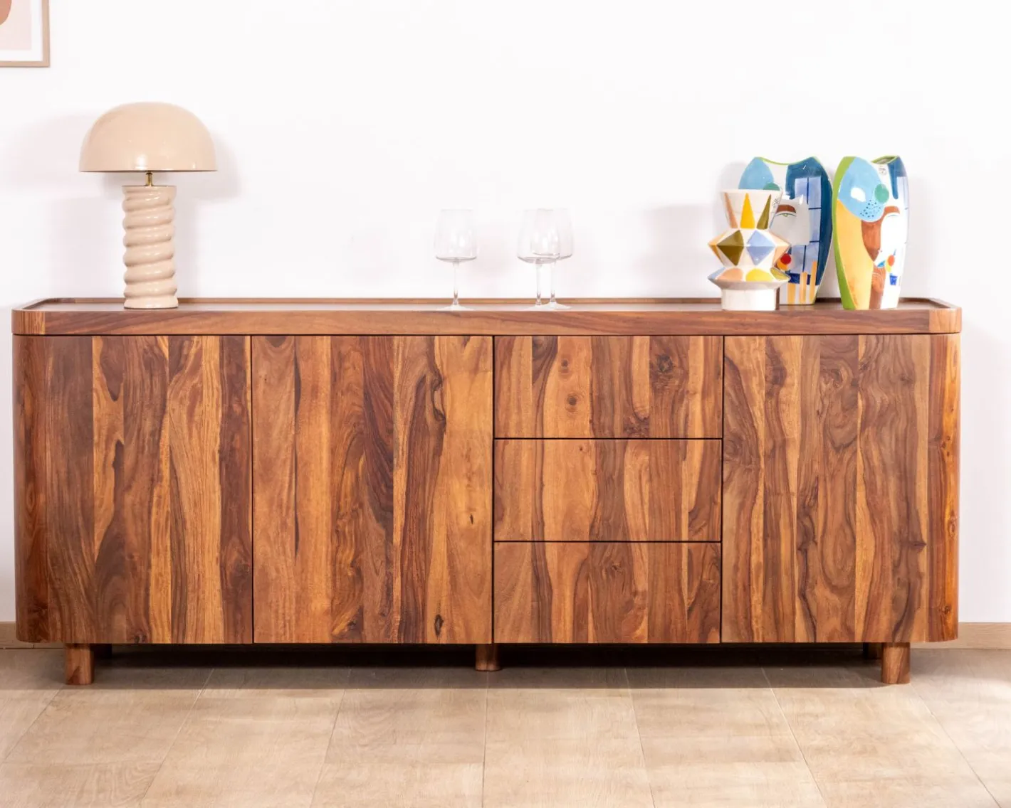 Best Enfilade en bois de palissandre "Rosewood" 200 cm Buffet Et Bahut