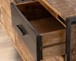 Discount Enfilade industrielle 200 cm en manguier et métal