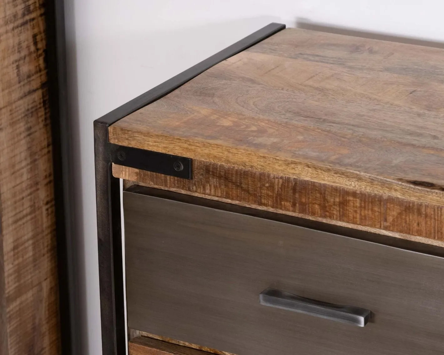 Discount Enfilade industrielle 200 cm en manguier et métal "Shade" Buffet Et Bahut