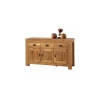 Clearance Enfilade 3 portes 3 tiroirs en chêne massif huilé "Lodge Casita" Buffet Et Bahut