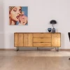 Best Enfilade rétro en teck naturel recyclé "Bahia" Buffet Et Bahut