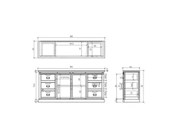 Hot Enfilade style factory en bois massif et métal 
