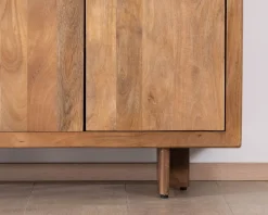 Clearance Enfilade vintage 4 portes en manguier naturel 
