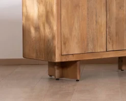 Clearance Enfilade vintage 4 portes en manguier naturel 