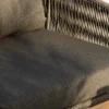 New Ensemble de jardin haut de gamme 3 pièces en teck et tissu gris foncé "Tuléo" Canapé De Jardin|Salon De Jardin