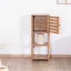 Online Etagère de rangement en acacia avec un compartiment en persienne "Conoa" Etagère