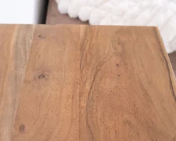 Online Etagère de rangement en acacia avec un compartiment en persienne