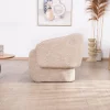 Clearance Fauteuil club revisité « Sweet Culture » en tissu marron chiné esprit vintage contemporain Fauteuil