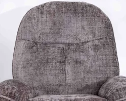 New Fauteuil confort gris cendré esprit rétro avec repose-pieds 