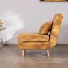 Discount Fauteuil cosy convertible "Folda" en tissu jaune moutarde Fauteuil