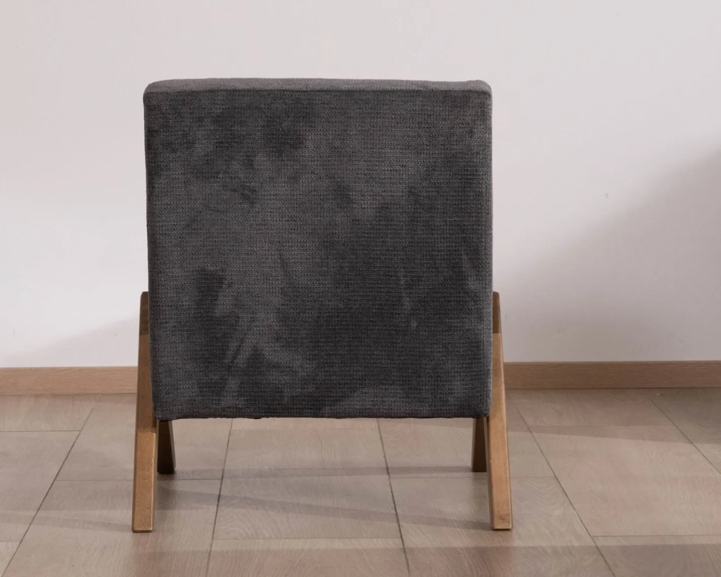 Hot Fauteuil déco anthracite style rétro "Tolga" pieds boomerang Fauteuil