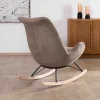 Hot Fauteuil de détente à bascule contemporain en tissu bouclette taupe "Calista" Fauteuil