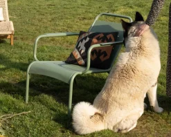 Clearance Fauteuil de jardin esprit rétro en métal vert 