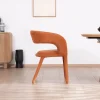 Outlet Fauteuil de repas design en tissu terracotta ultra confort " Amarello" Chaise
